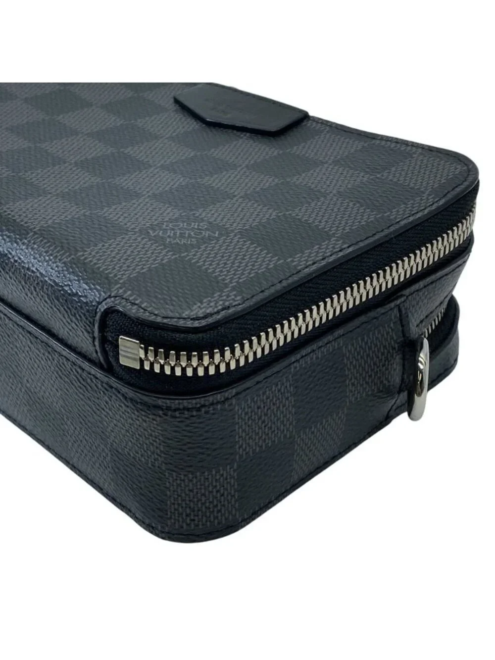 Louis Vuitton Alpha Wearable Wallet Damier Graphite Pouch Black Gray Crossbody